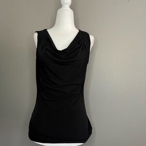 Calvin Klein cowl neck front Black Sleeveless Top Small